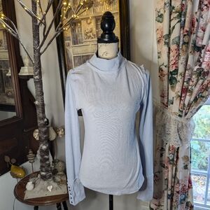 We the free turtleneck long sleeve baby blue top